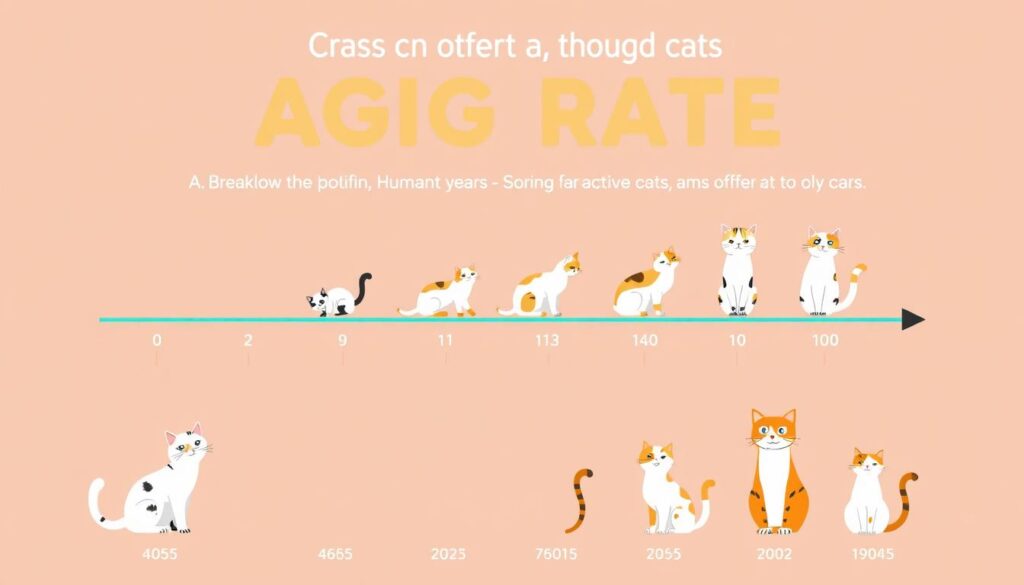 Aging rate breakdown for cats using cat years chart