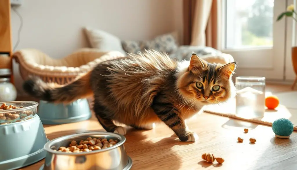 Preventing weight loss in cats