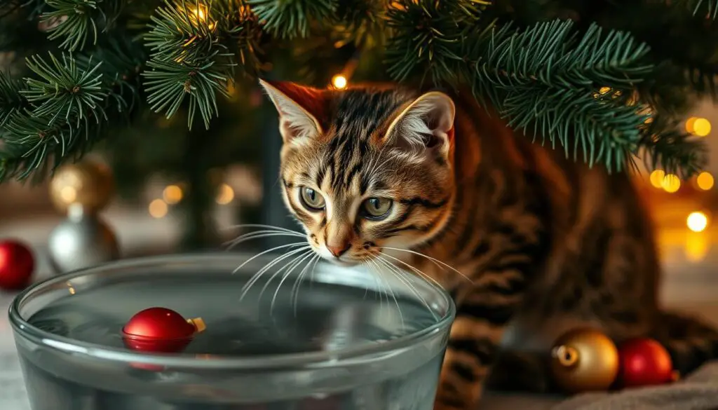 Can cats get sick from drinking Christmas tree water