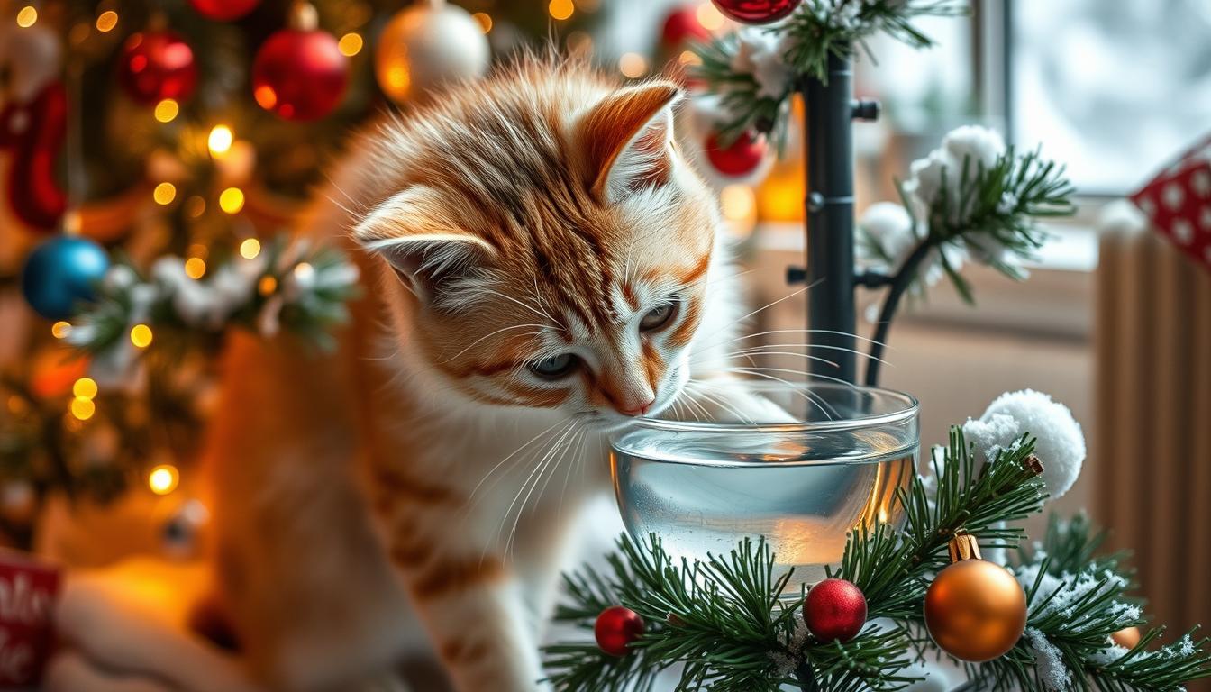 Can cats get sick from drinking Christmas tree water