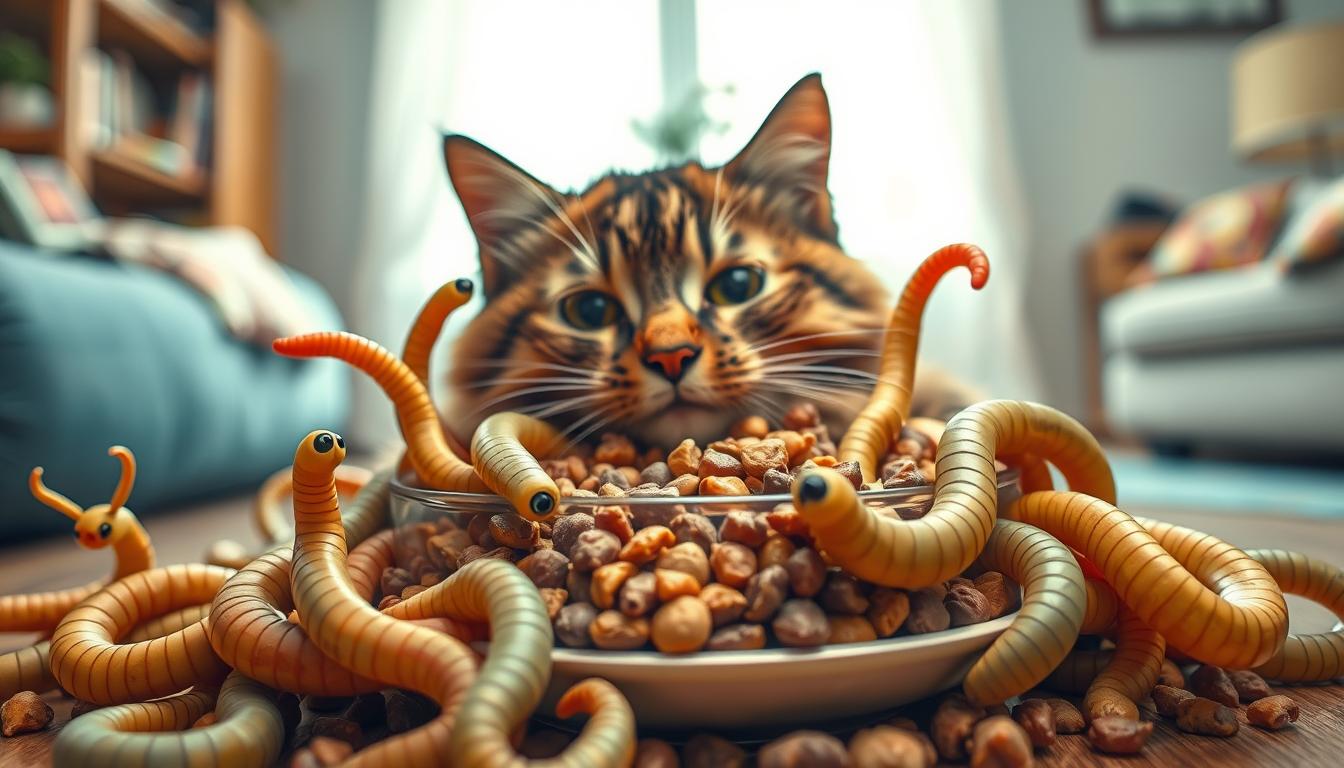 Can cats get worms from cat food