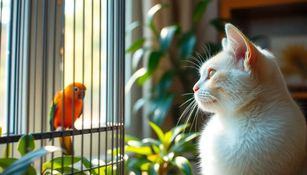 Cat behavior around birds