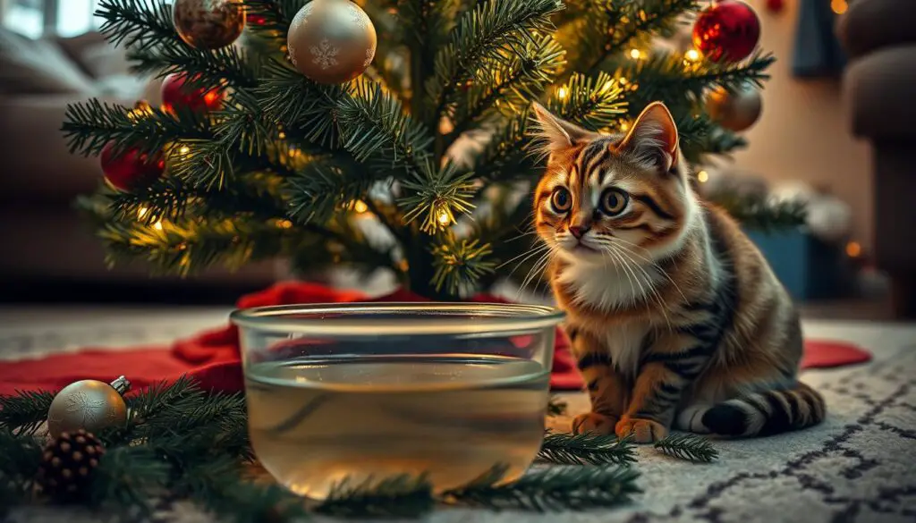 Christmas tree water poisoning in cats