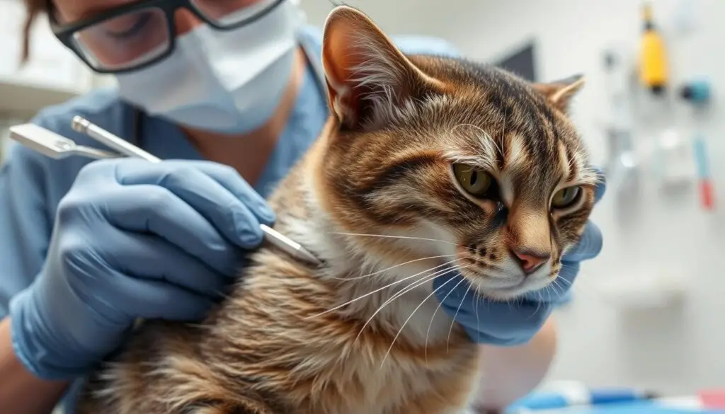 Diagnosing mange in domestic cats