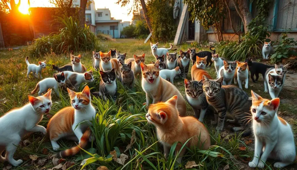 Feline group in a feral cat community