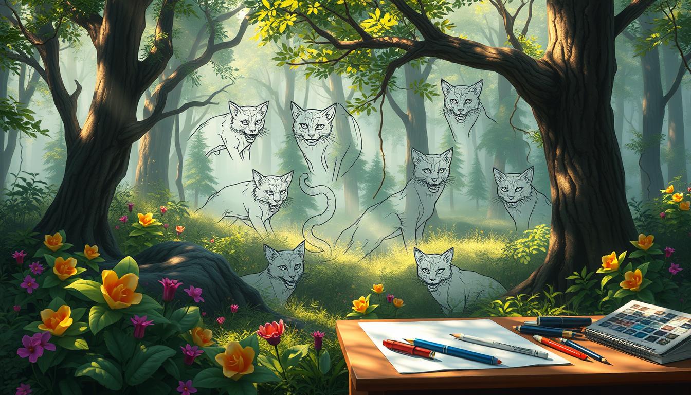 How to draw warrior cats