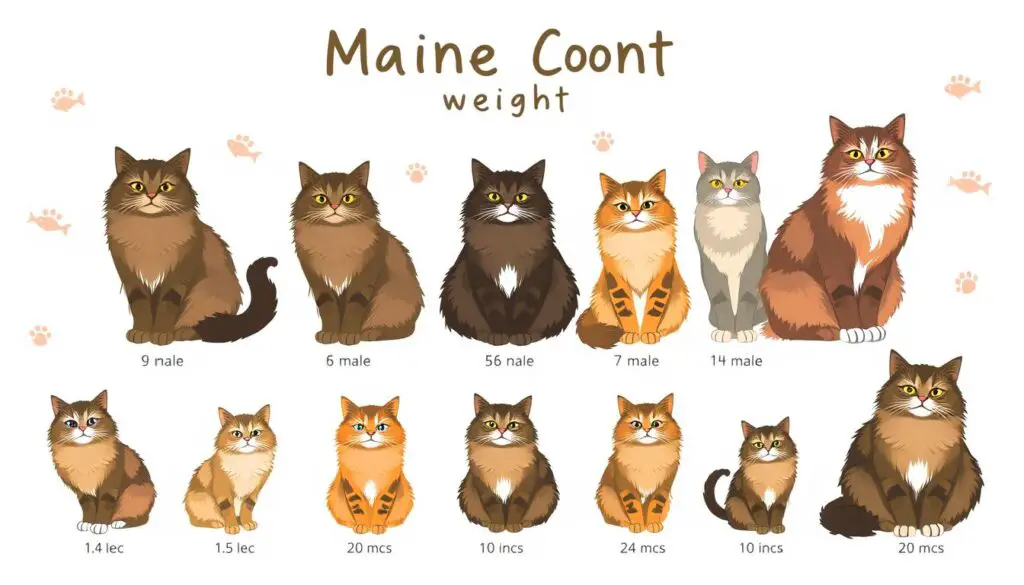 Maine Coon cat weight chart