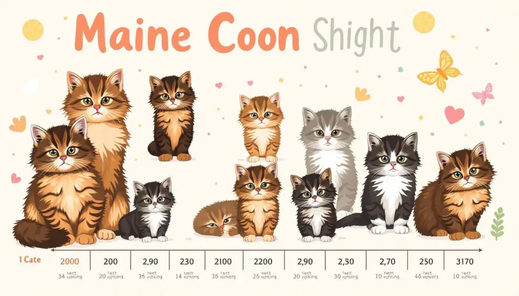 Maine Coon cat weight chart