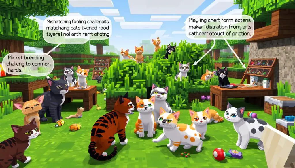 Minecraft cat breeding challenges