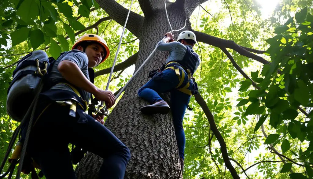 Professional tree climbers