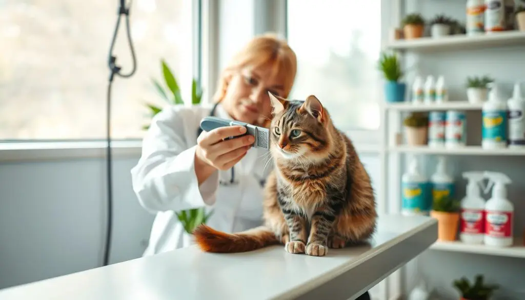 Veterinarian flea treatment for cats