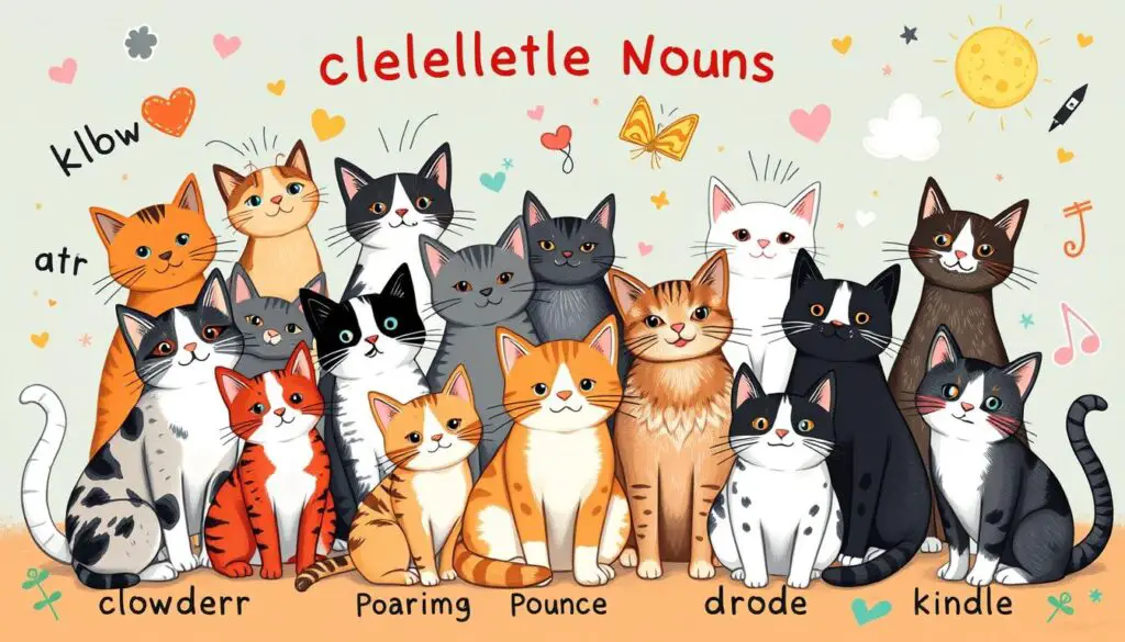 cat group names illustration