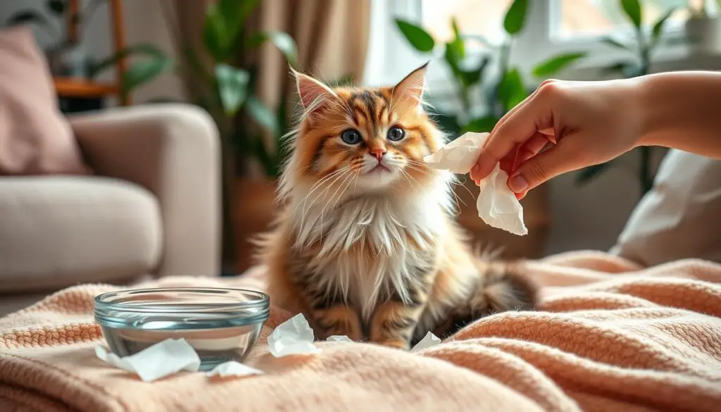 how to help a cat with a runny nose