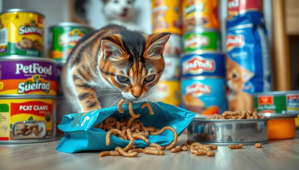 risks of worms in cat food